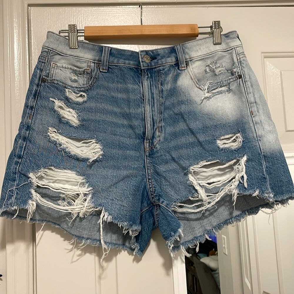 AE High-Waisted Denim Shorts: Size 12